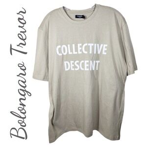Bolongaro Trevor Collective Descent Graphic T Shirt Beige‎ 100% Cotton Men's Med